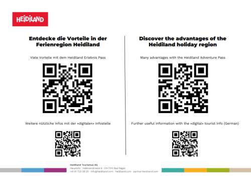 QR-Codes - Entdecke die Vorteile in der Ferienregion Heidiland