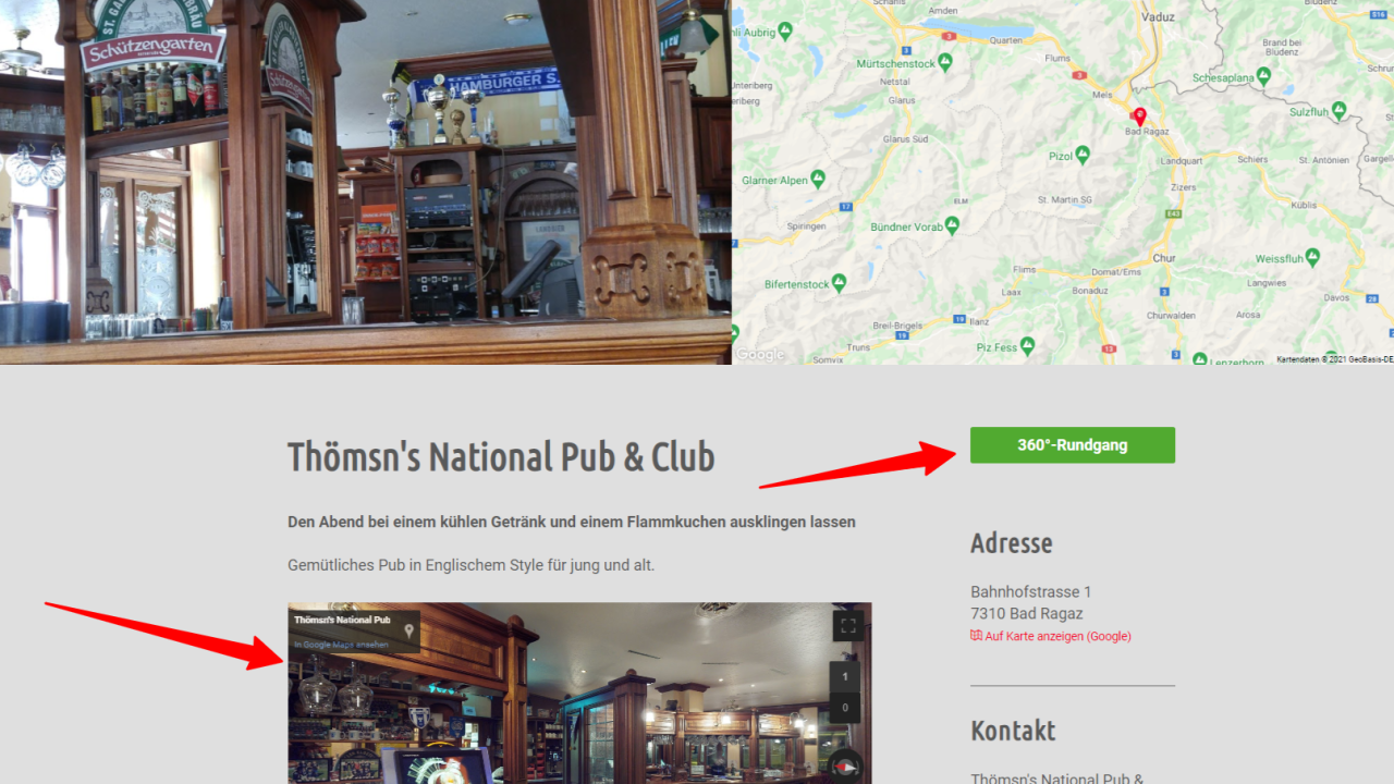 Auf heidiland.com im POI-Eintrag